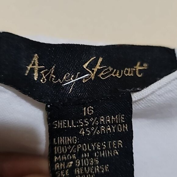 Ashley Stewart Women's White Spaghetti Strap Drawstring Waistline Dress Sz 16 - Picture 6 of 6